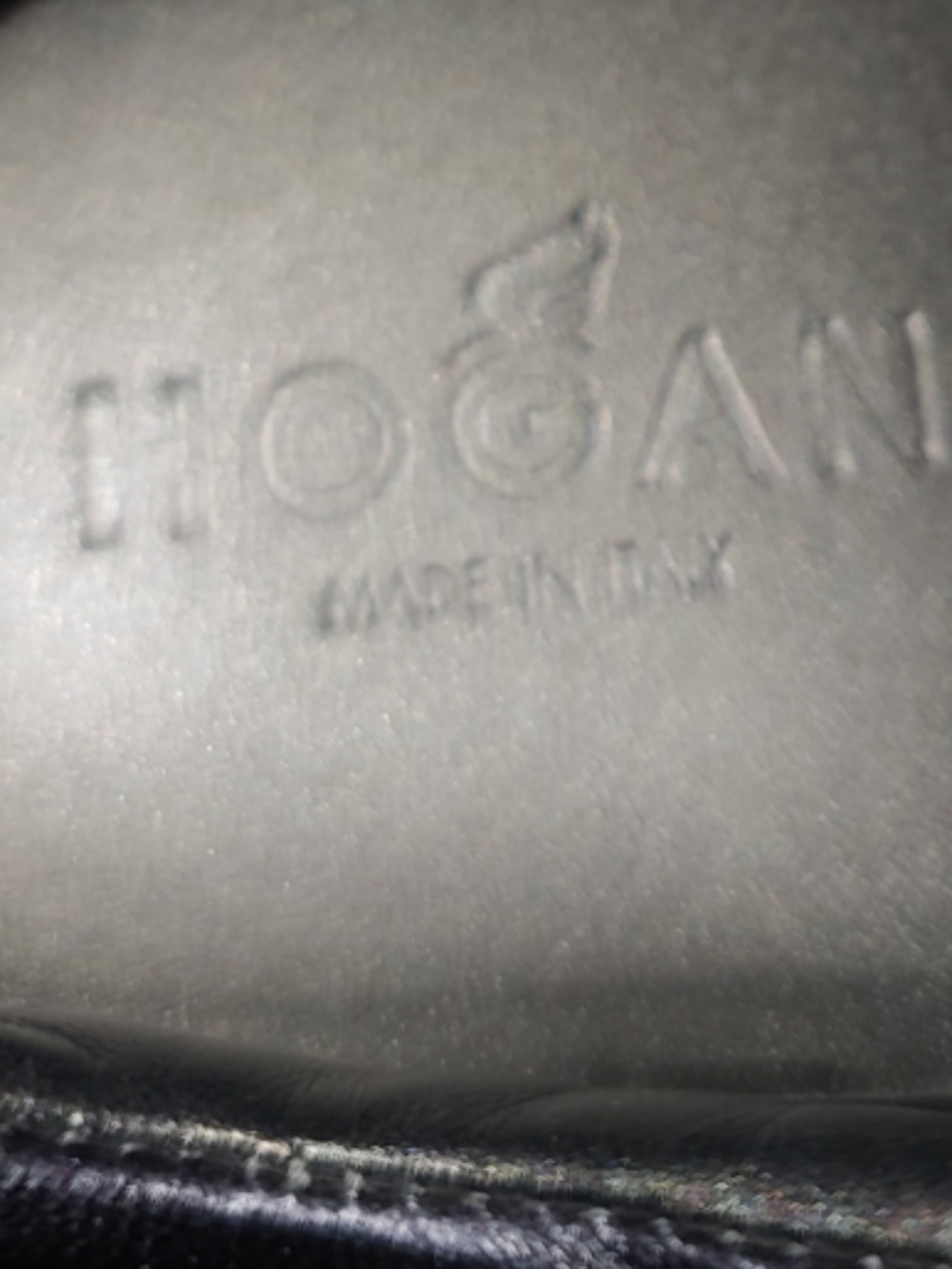 Hogan black Interactive leather sneakers  with rhinestone-embellished side logo - Picture 7 of 7